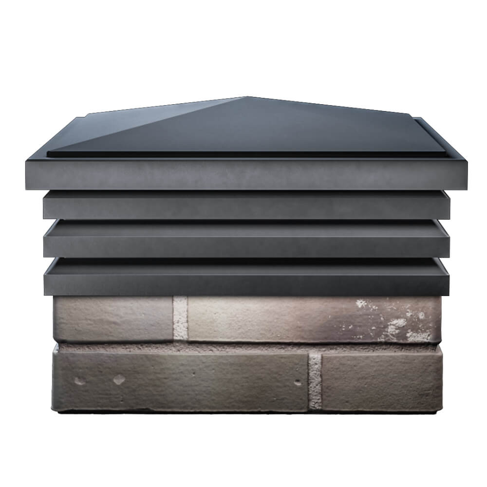 Колпак Zking Бона ХайТек Серый на столб 1.5х1.5 кирпича (385х385мм) Копейск фото