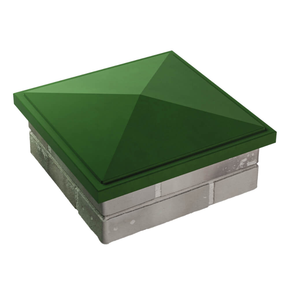 Колпак Zking БонаМоно Зеленый на столб 1.5х1.5 кирпича (385х385, 400х400мм) в Копейске фото