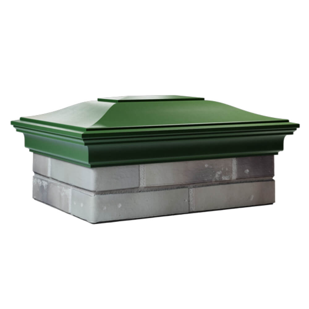 Колпак Zking Монблан Зеленый на столб 2х1.5 кирпича (515х385мм) в Копейске фото