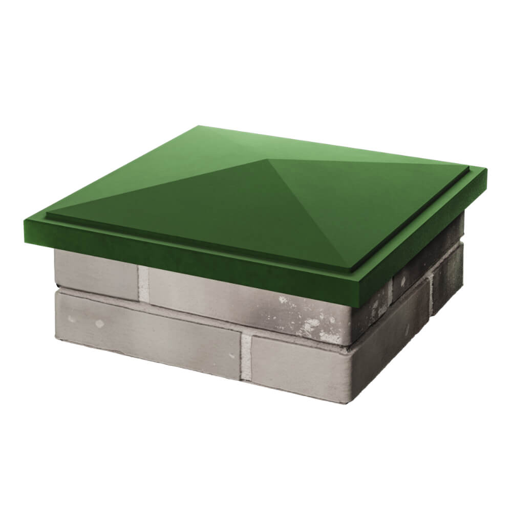 Колпак Zking БонаМоно Зеленый на столб 1.5х1.5 кирпича (385х385, 400х400мм) в Копейске фото