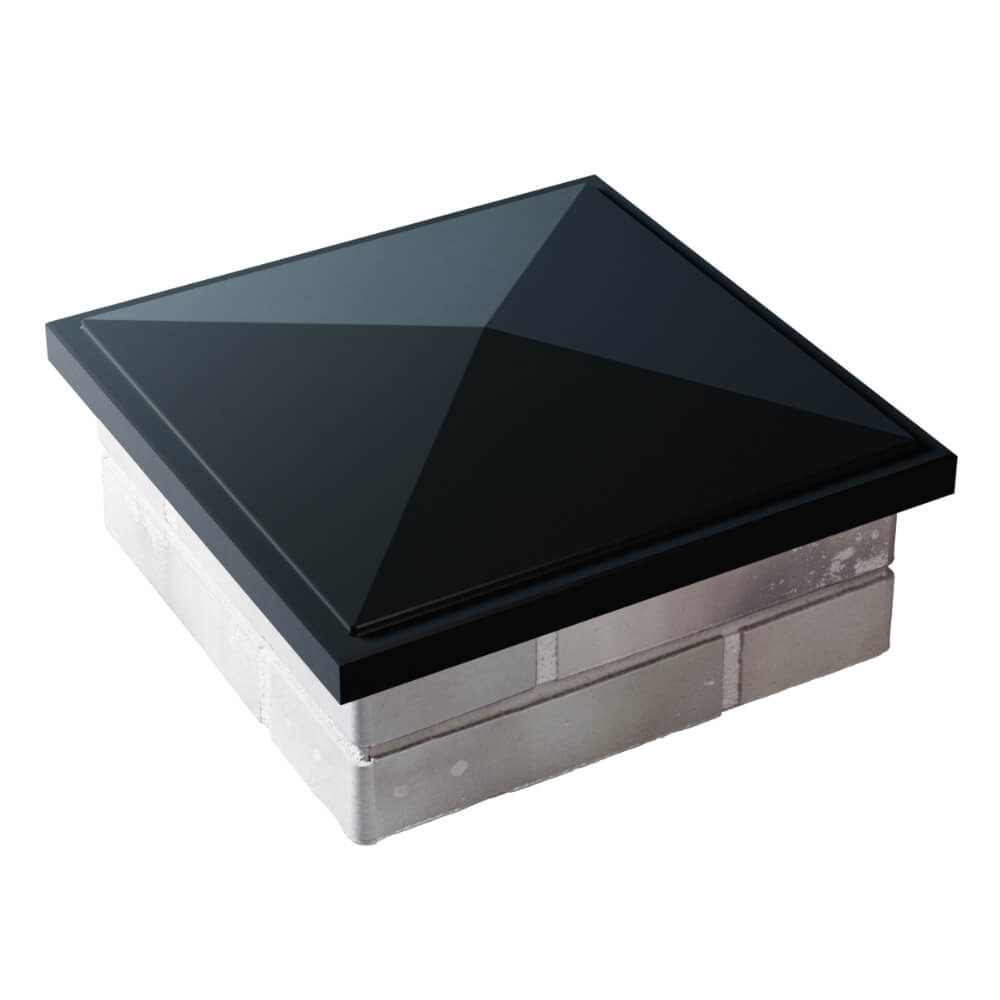 Колпак Zking БонаМоно Черный на столб 1.5х1.5 кирпича (385х385, 400х400мм) в Копейске фото