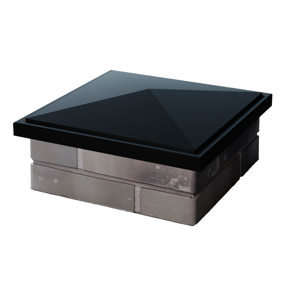 Колпак Zking БонаМоно Черный на столб 1.5х1.5 кирпича (385х385, 400х400мм) в Копейске фото