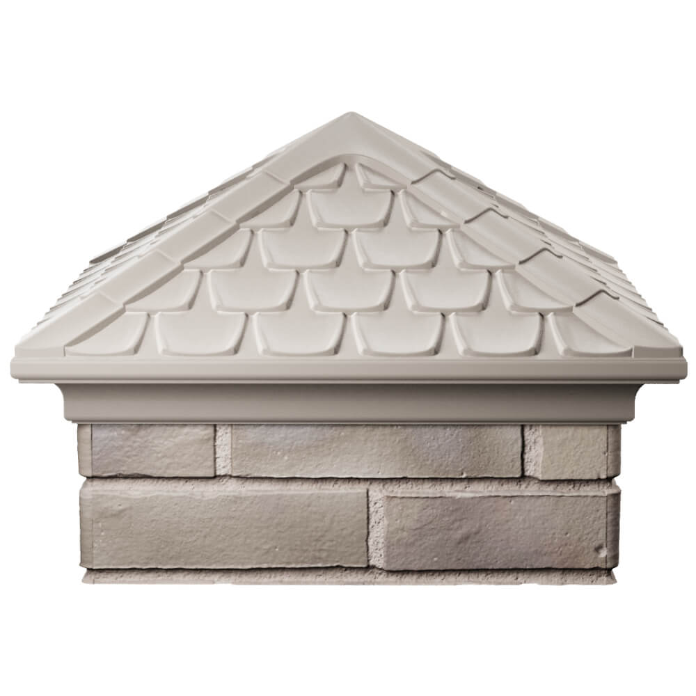 Колпак Zking Эльбрус Бежевый на столб 1.5х1.5 кирпича (385х385мм) Копейск фото