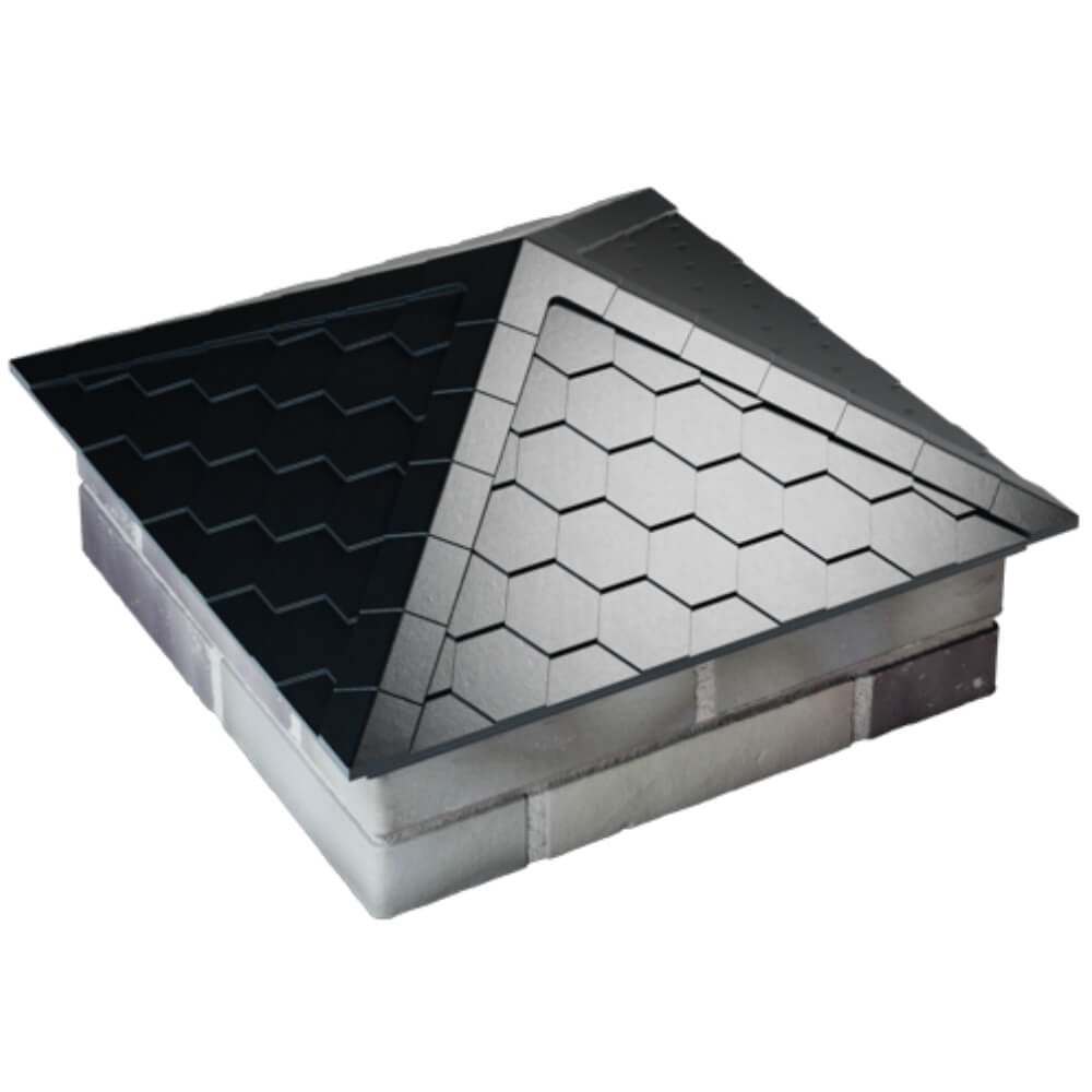 Колпак Zking Эверест Черный на столб 2х2 кирпича (535х535мм) Копейск фото