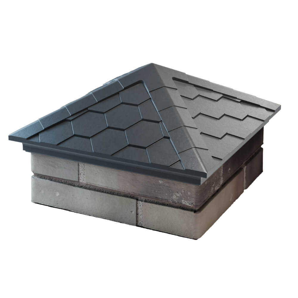 Колпак Zking Эверест Серый на столб 1.5х1.5 кирпича (390х390мм) в Копейске фото