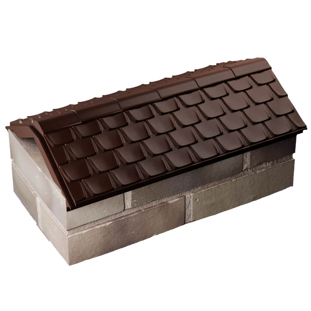 Парапет Zking Эльбрус Коричневый с посадкой на 1 кирпич (255мм) в Копейске фото