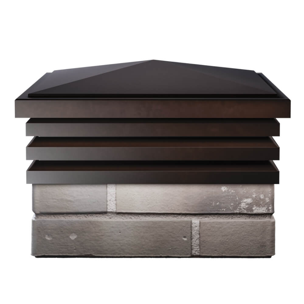 Колпак Zking Бона ХайТек Коричневый на столб 1.5х1.5 кирпича (385х385мм) Копейск фото