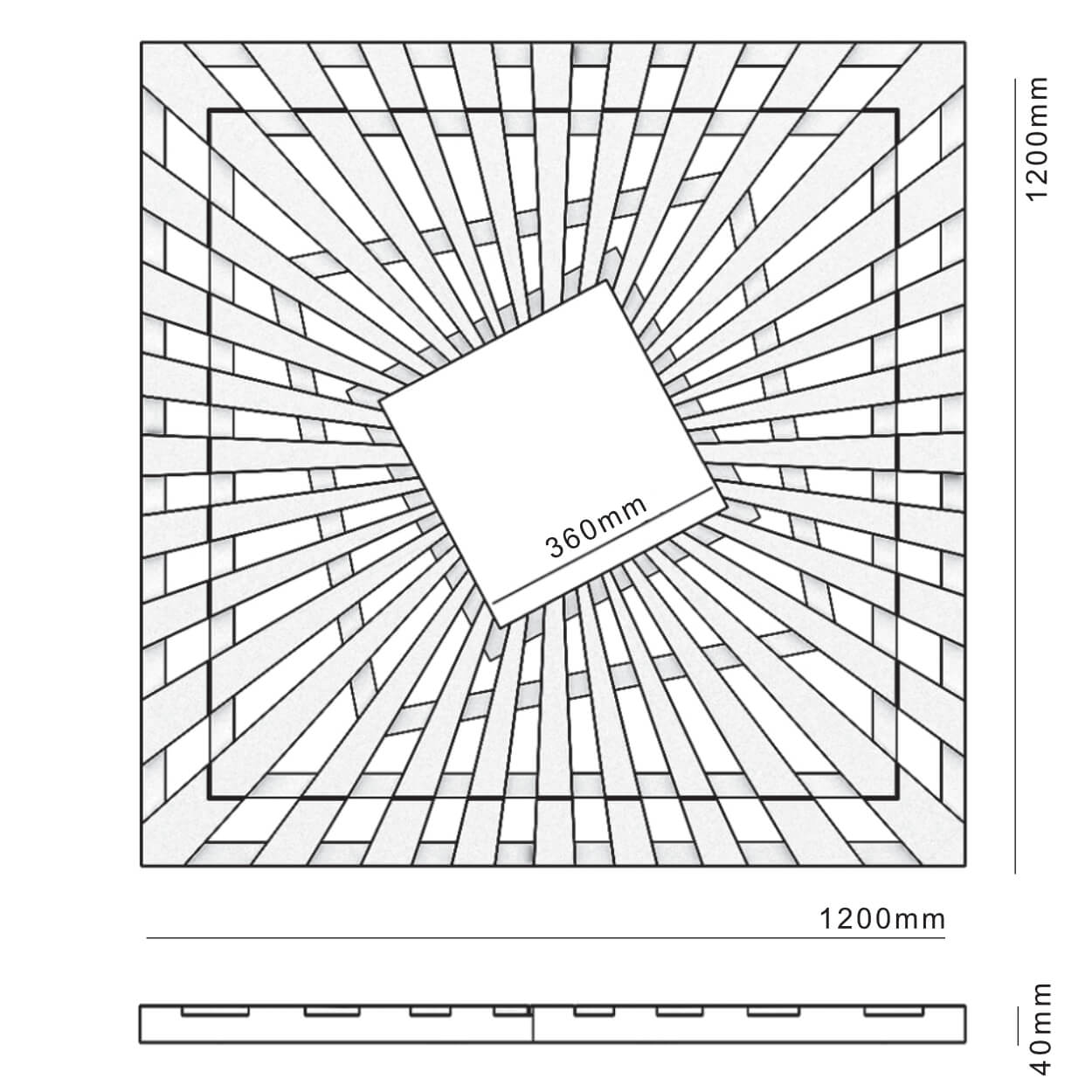 Приствольная решетка для дерева ZKING ATMOSPHERE 1.2х1.2м Черная в Копейске фото