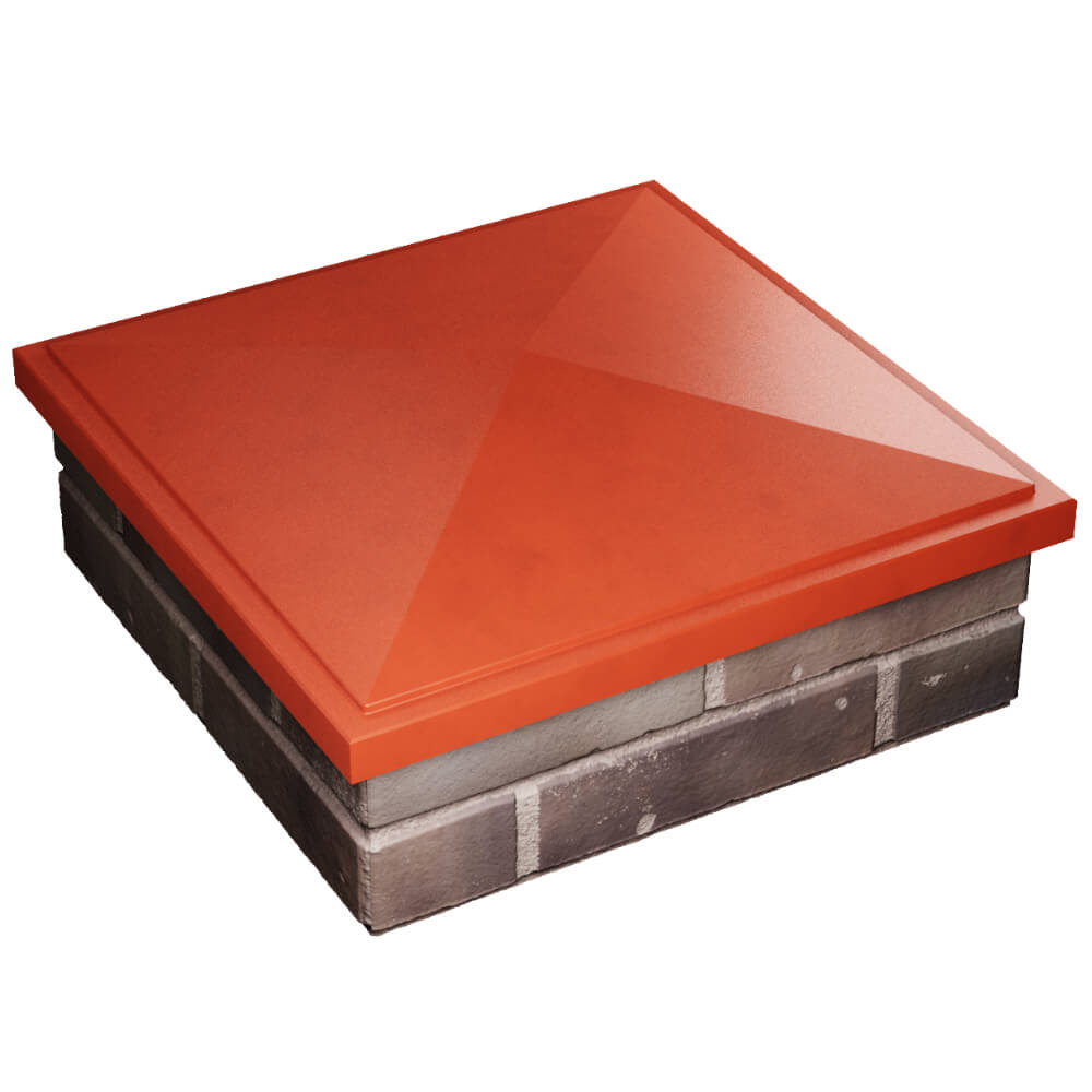 Колпак Zking БонаМоно Красный на столб 2х2 кирпича (515х515, 530х530мм) в Копейске фото