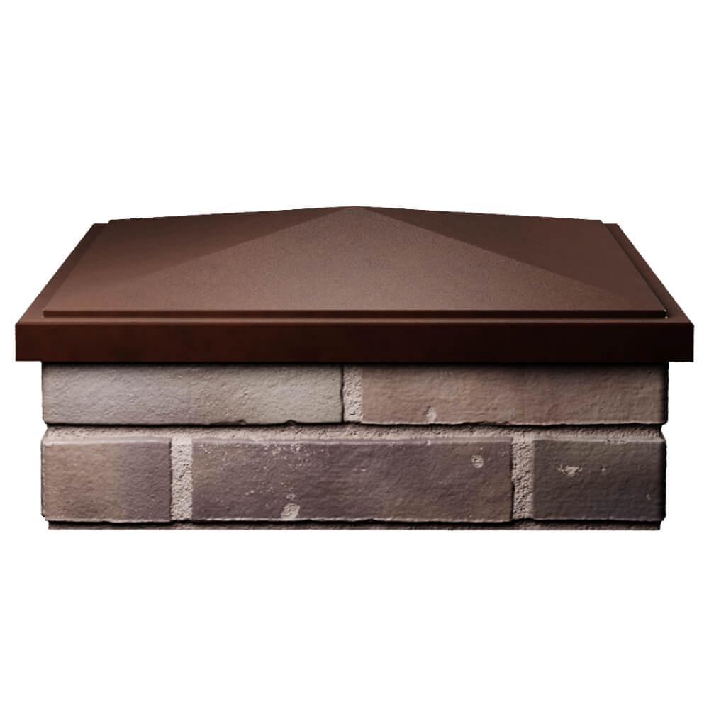 Колпак Zking БонаМоно Коричневый на столб 2х2 кирпича (515х515, 530х530мм) Копейск фото