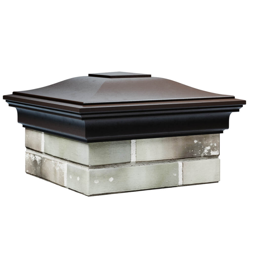 Колпак Zking Монблан Коричневый на столб 1.5х1.5 кирпича (385х385мм) в Копейске фото