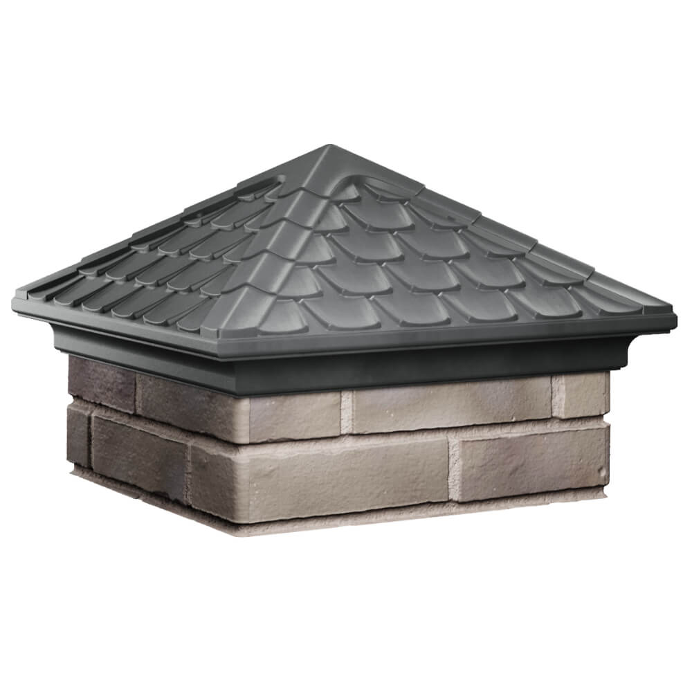 Колпак Zking Эльбрус Серый на столб 1.5х1.5 кирпича (385х385мм) в Копейске фото