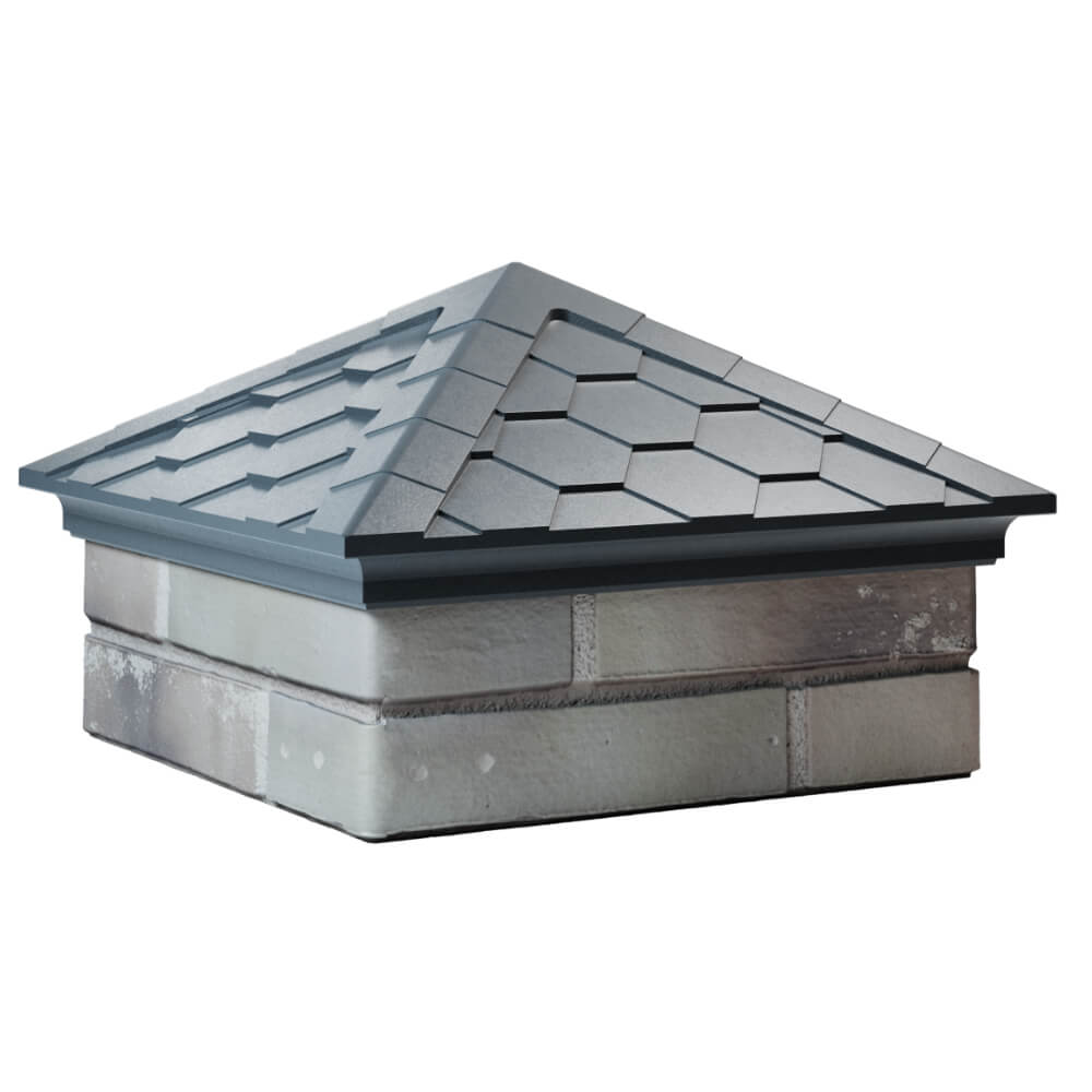 Колпак Zking Эверест Серый на столб 1.5х1.5 кирпича (390х390мм) в Копейске фото