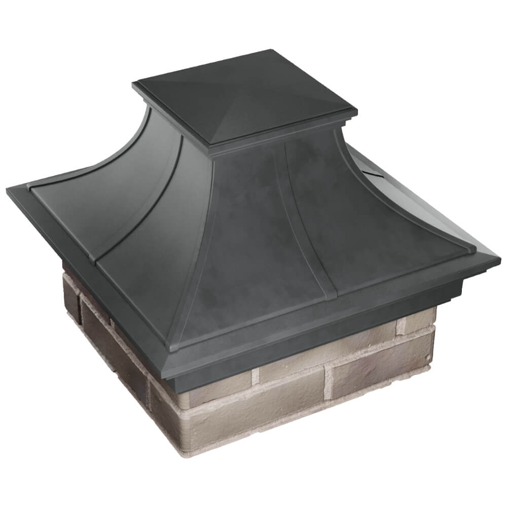 Колпак Zking Монблан Премиум Серый на столб 1.5х1.5 кирпича (385х385мм) в Копейске фото