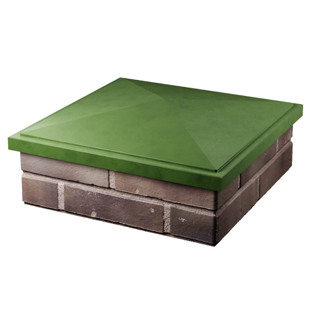 Колпак Zking БонаМоно Зеленый на столб 2х2 кирпича (515х515, 530х530мм) в Копейске фото