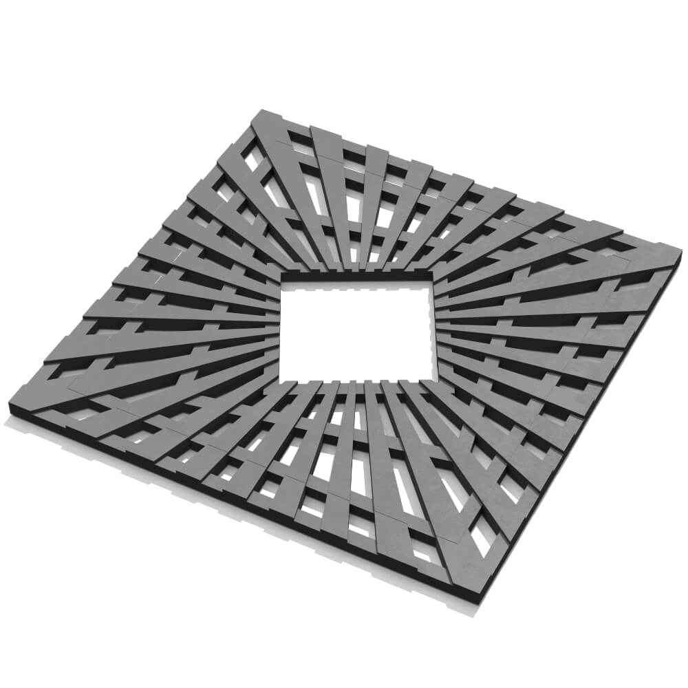 Приствольная решетка для дерева ZKING ATMOSPHERE 1.2х1.2м Серая в Копейске фото