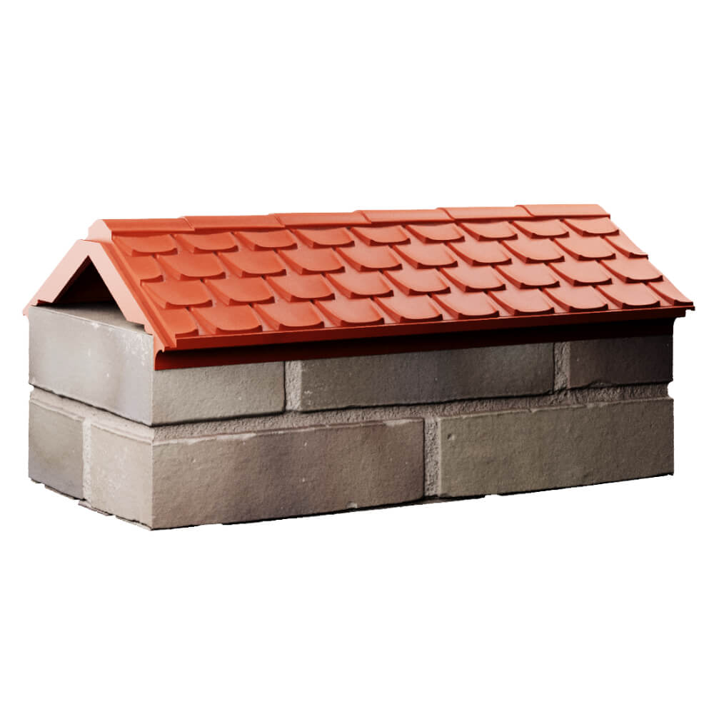Парапет Zking Эльбрус Красный с посадкой на 1 кирпич (255мм) Копейск фото