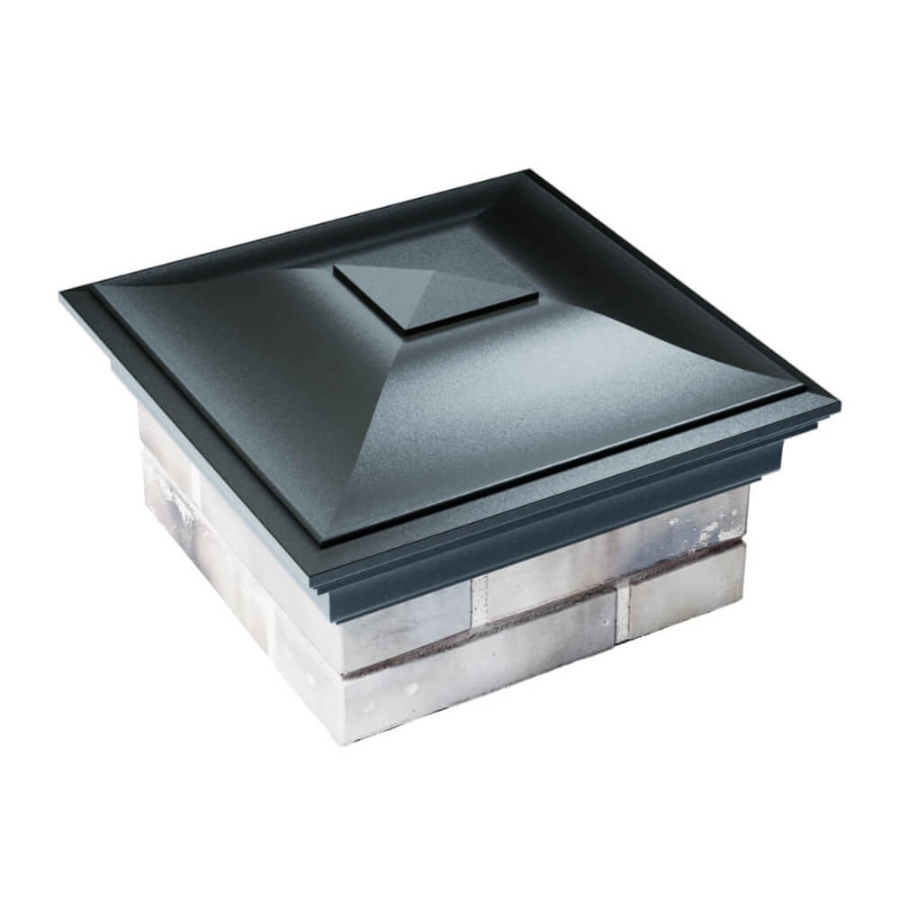 Колпак Zking Монблан Черный на столб 1.5х1.5 еврокирпича 0.7НФ (355х355мм) в Копейске фото