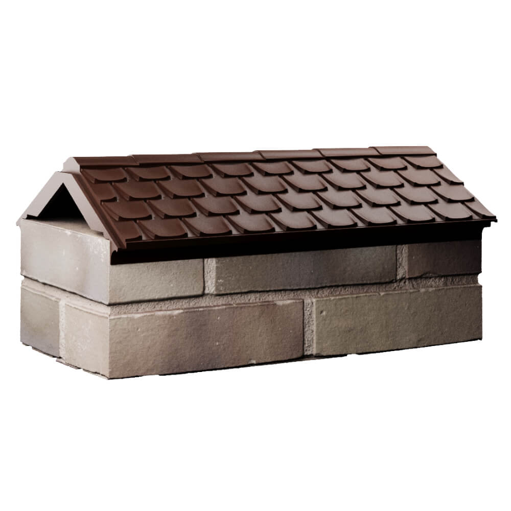 Парапет Zking Эльбрус Коричневый с посадкой на 1 кирпич (255мм) Копейск фото