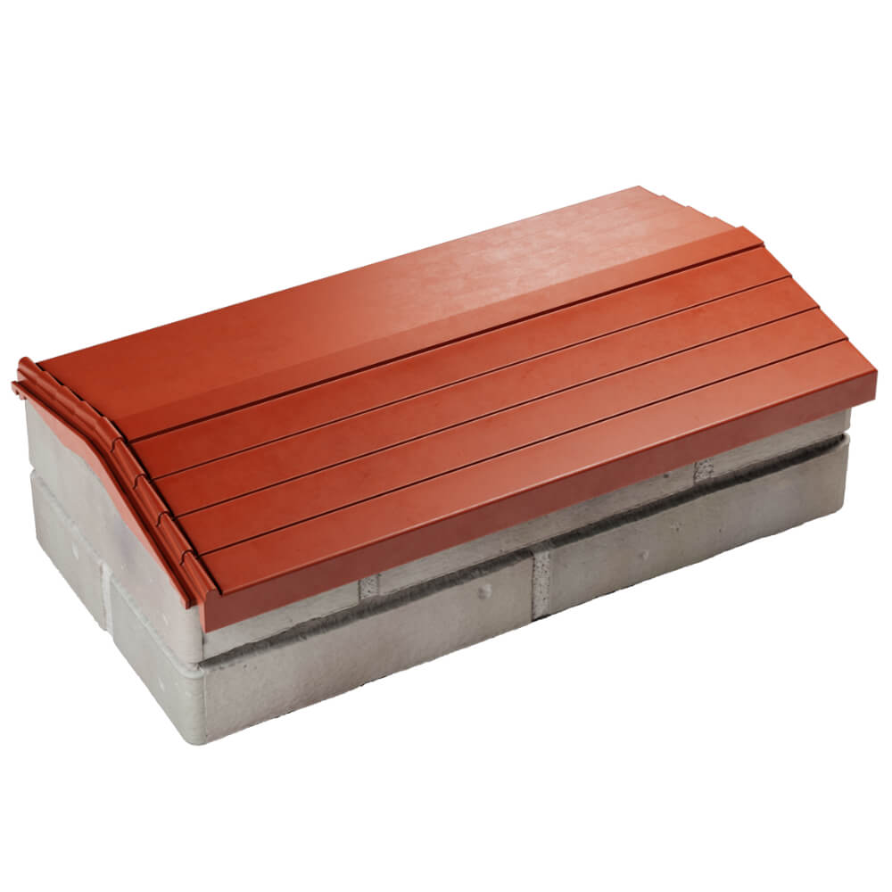 Парапет Zking Бона ХайТек Красный с посадкой на 1 кирпич (200/225/255мм) в Копейске фото