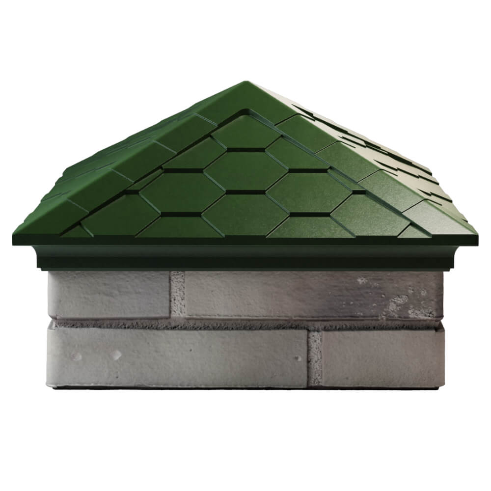 Колпак Zking Эверест Зеленый на столб 1.5х1.5 кирпича (390х390мм) Копейск фото
